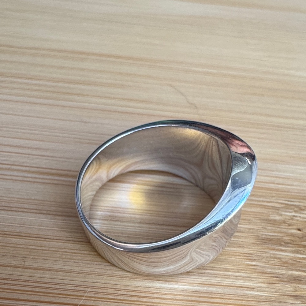 Sleek Silver Statement Ring - Picture 2 of 4